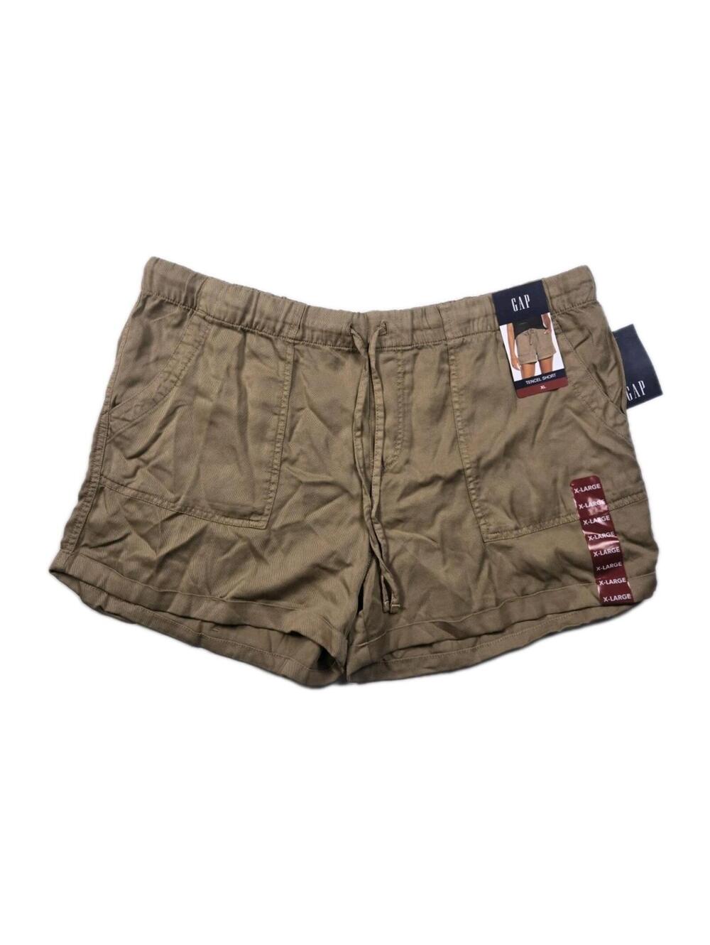 Gap - Brown Tencel Pull on Elastic Waist Drawstring Shorts - Womens XL (NWT)